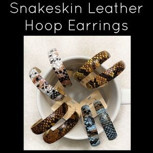 (NWT)🌸Snake Print Hoop Earrings (NWT)